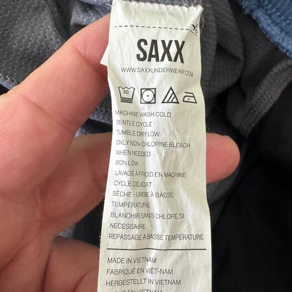 Saxx Cannonball 2N1 Swim Trunks Mens Large Blue Crane Bird Bathing Suit Beach - Picture 6 of 10